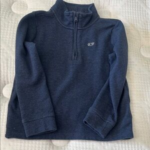 Vineyard Vines Blue Textured Collar Pullover